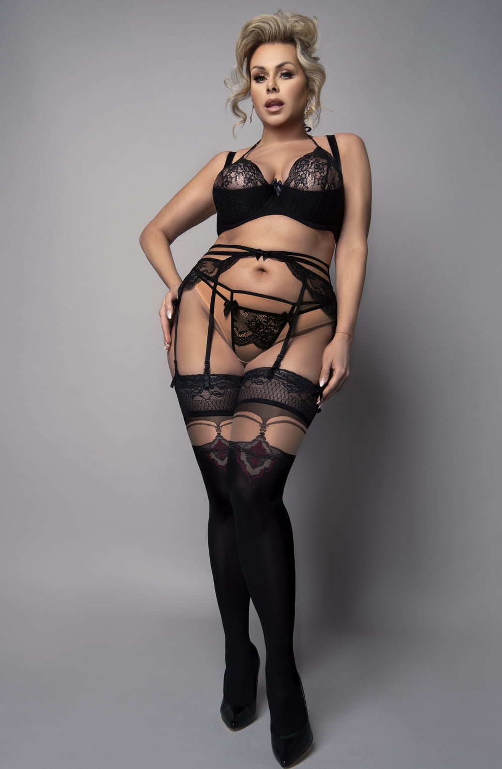 Ballerina 602 Black/Skin Hold Ups Plus - The Rabbit Hole Life