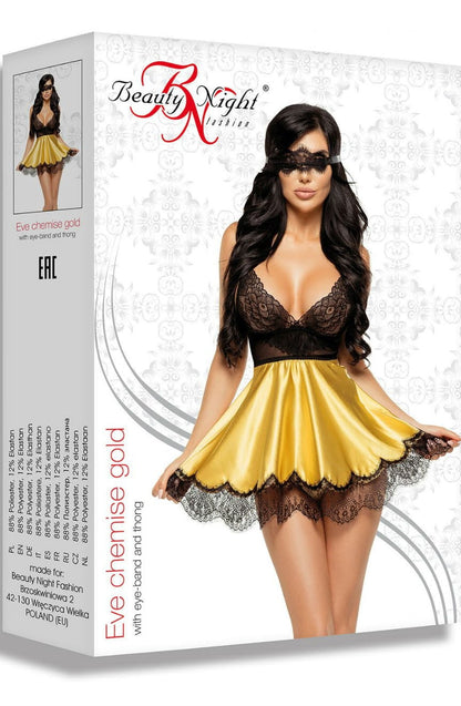 Beauty Night BN6544 Eve Chemise Gold - The Rabbit Hole Life