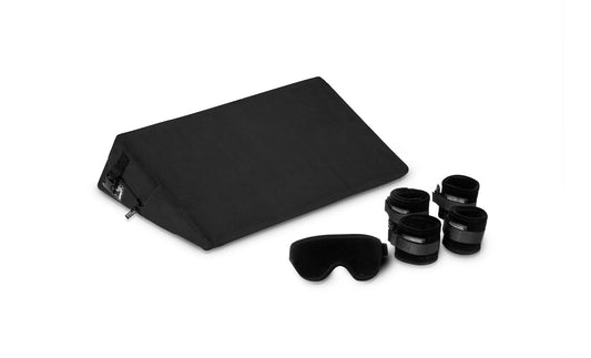 Black Label Wedge Male Packaging W/Cuffs Black - BDSM - The Rabbit Hole Life