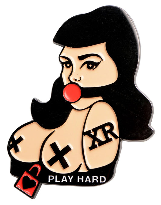Bondage Pinup Girl Enamel Pin - Misc - The Rabbit Hole Life
