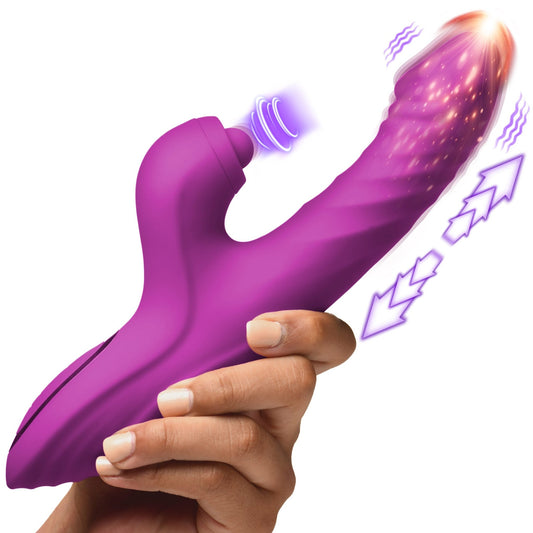 Bumping Bunny Thrusting & Pulsing Silicone Rabbit Vibrator - vibesextoys - The Rabbit Hole Life
