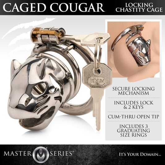 Caged Cougar Locking Chastity Cage - metal-chastity - The Rabbit Hole Life