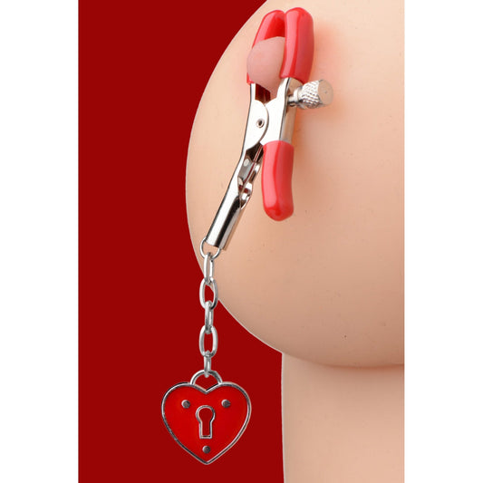 Captive Heart Padlock Nipple Clamps - NippleToys - The Rabbit Hole Life