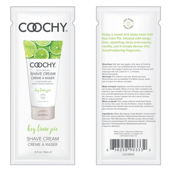 COOCHY Oh So Smooth Shave Cream Key Lime Pie .5oz | 15mL - Lubes - The Rabbit Hole Life