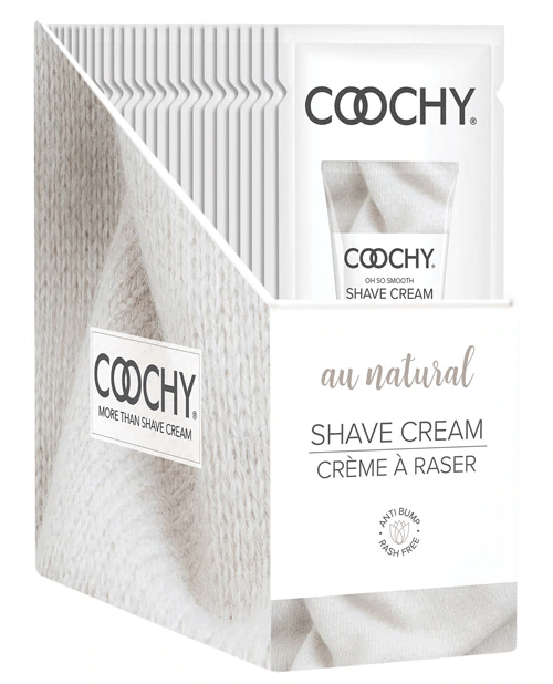 Coochy Shave Cream Au Natural foil 15ml Display 24pc - Other - The Rabbit Hole Life