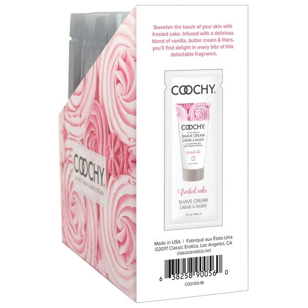 Coochy Shave Cream Frosted Cake foil 15ml Display 24pc - Other - The Rabbit Hole Life