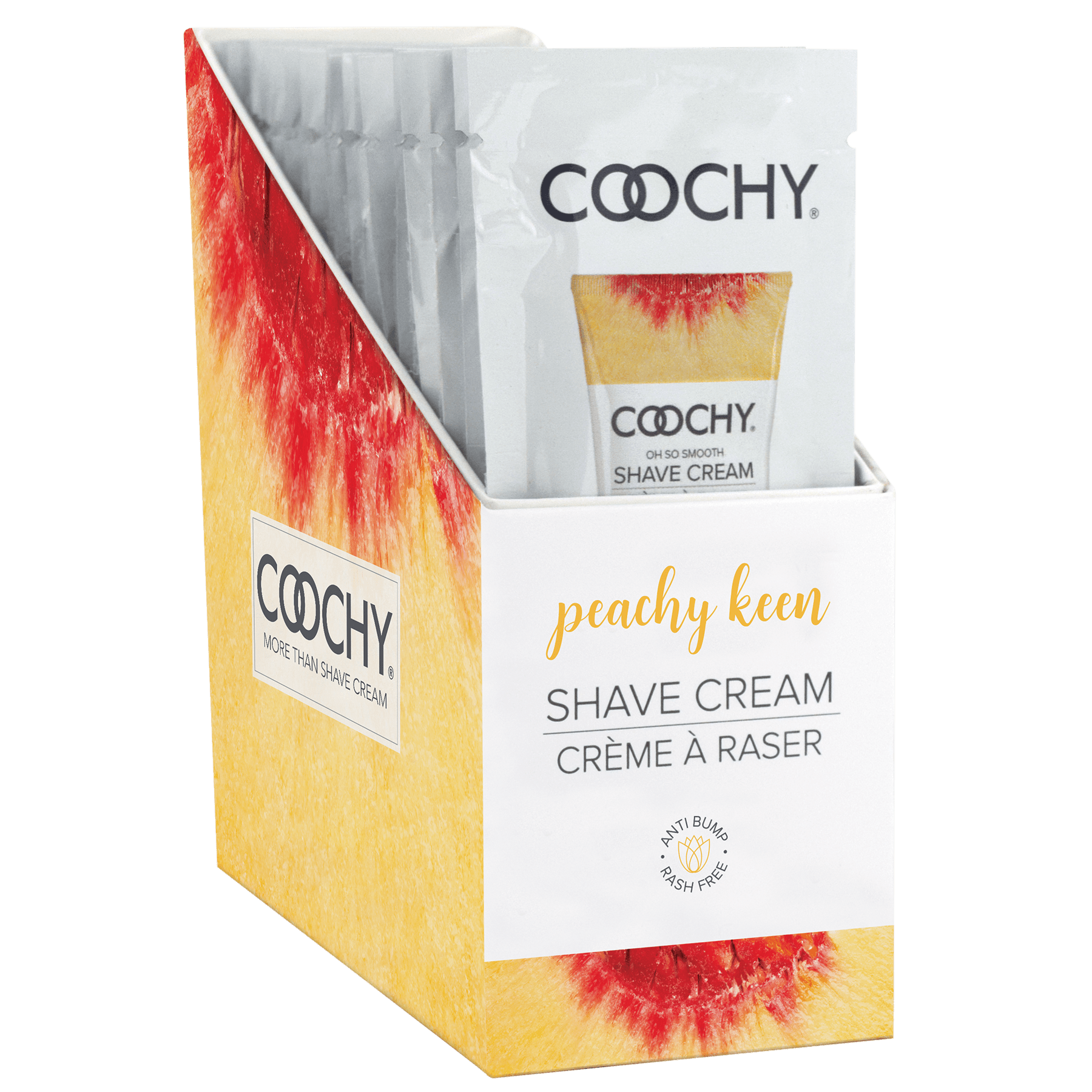 Coochy Shave Peachy Keen foil 15ml Display 24pc - Other - The Rabbit Hole Life