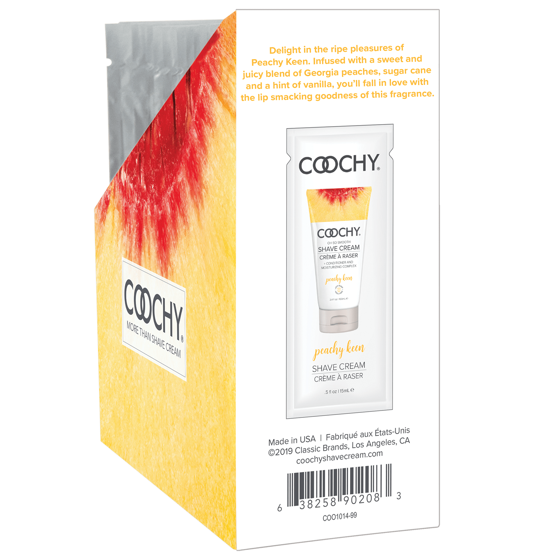 Coochy Shave Peachy Keen foil 15ml Display 24pc - Other - The Rabbit Hole Life