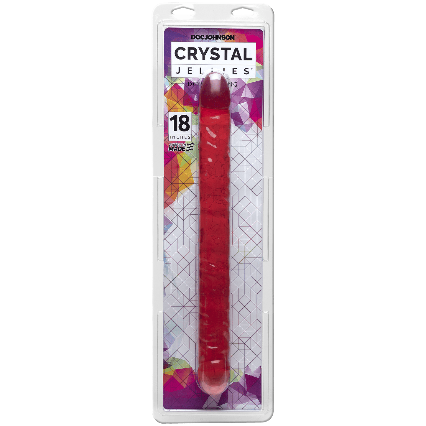 CRYSTAL JELLIES - 18 INCH DOUBLE DO PINK - Dongs & Dildos - The Rabbit Hole Life