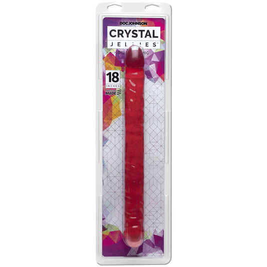 CRYSTAL JELLIES - 18 INCH DOUBLE DO PINK - Dongs & Dildos - The Rabbit Hole Life