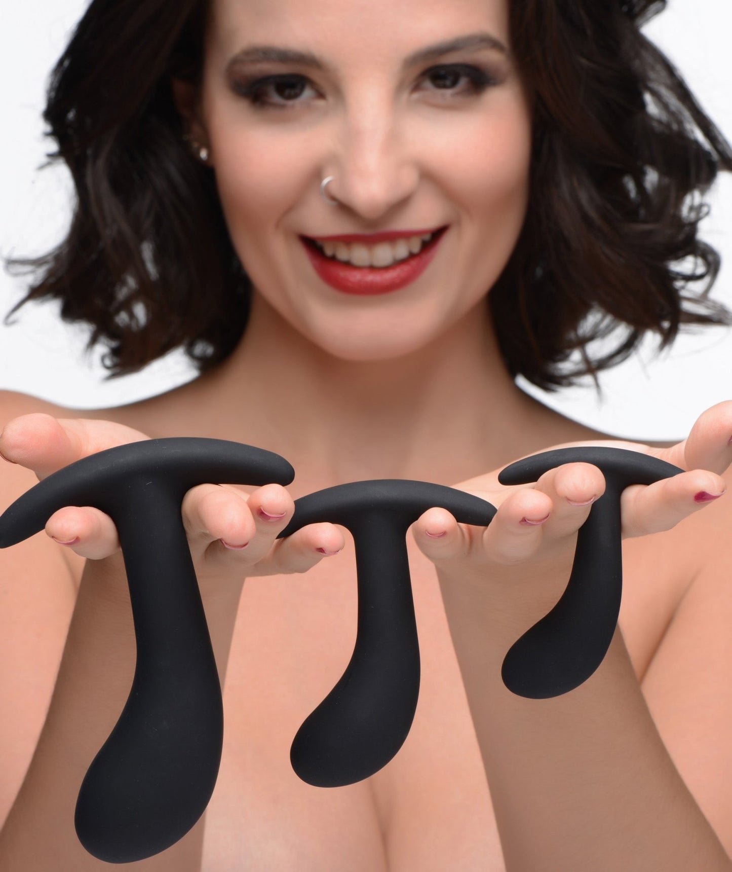 Dark Delights 3 Piece Curved Anal Trainer Set - butt-plugs - The Rabbit Hole Life