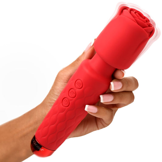 Deluxe Silicone Rose Wand - wand-massagers - The Rabbit Hole Life