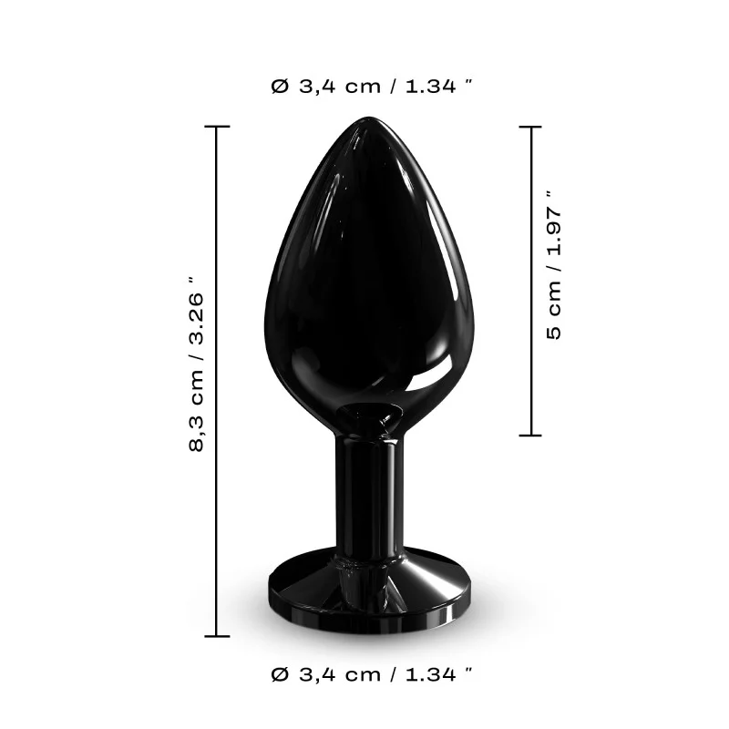 DIAMOND PLUG BLACK M - Anal Toys - The Rabbit Hole Life