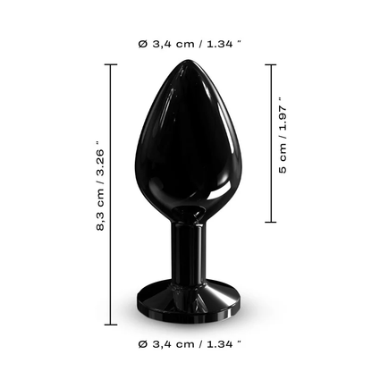 DIAMOND PLUG BLACK M - Anal Toys - The Rabbit Hole Life