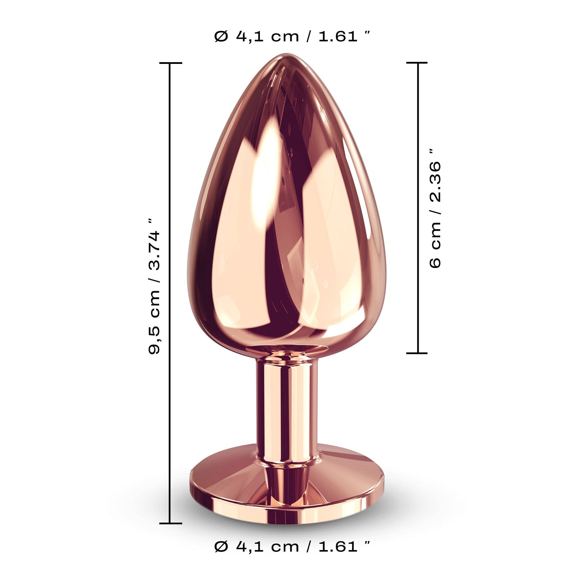 Diamond Plug Rose Gold Large - Anal Toys - The Rabbit Hole Life