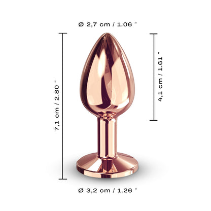 Diamond Plug Rose Gold Small - Anal Toys - The Rabbit Hole Life