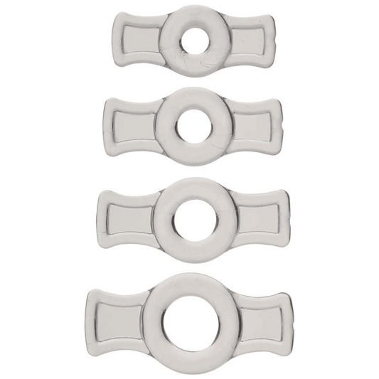 Doc Johnson TitanMen - Cock Ring Set - Clear - For Him - The Rabbit Hole Life