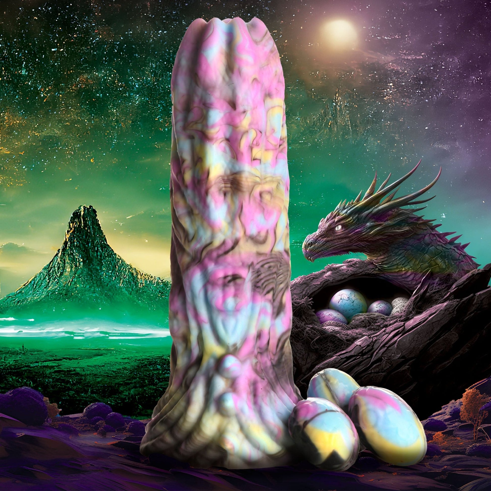 Dragon Spawn Ovipositor Silicone Dildo with Eggs - Dildos - The Rabbit Hole Life