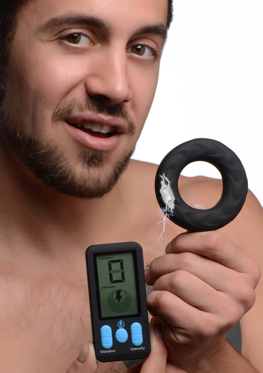E-Stim Pro Silicone Vibrating Cock Ring - 1.5 Inch - Electro - The Rabbit Hole Life