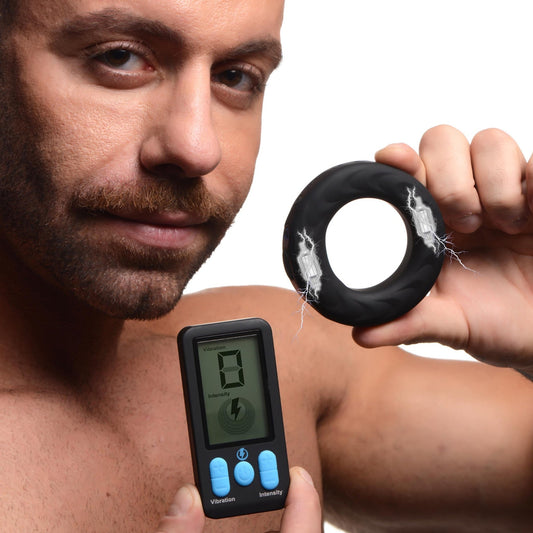 E-Stim Pro Silicone Vibrating Cock Ring - 1.75 Inch - Electro - The Rabbit Hole Life