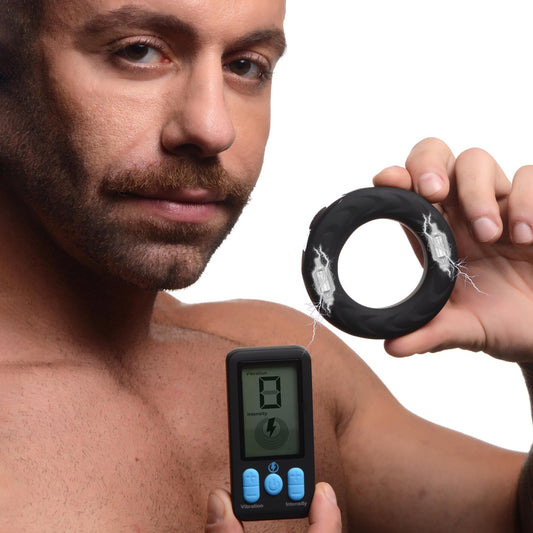 E-Stim Pro Silicone Vibrating Cock Ring - 2 Inch - Electro - The Rabbit Hole Life