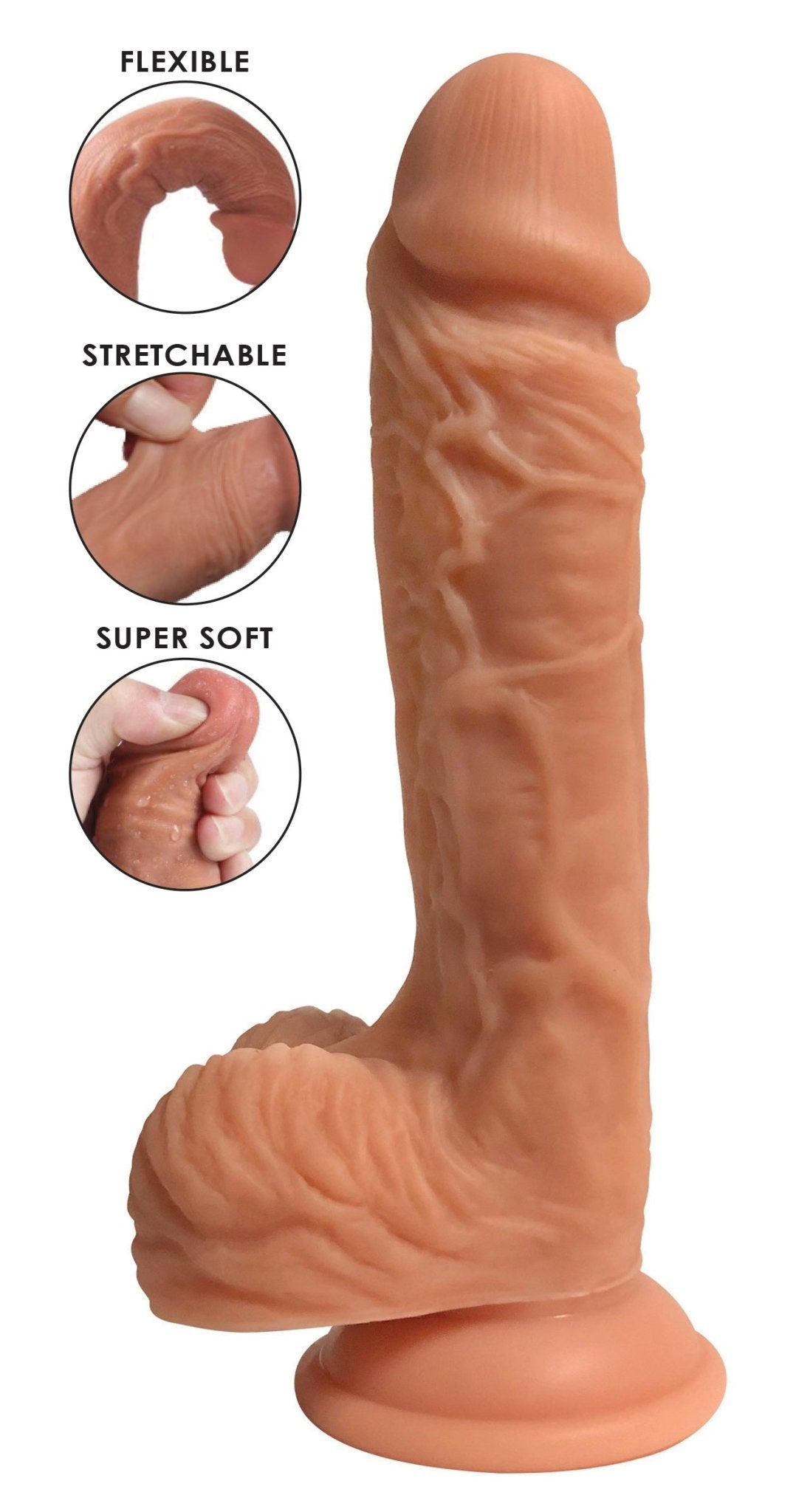 Easy Riders Dual Density Silicone Dildo - 8 Inch - Dildos - The Rabbit Hole Life