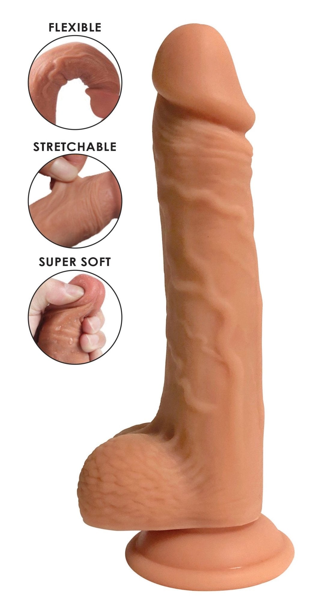 Easy Riders Dual Density Silicone Dildo - 9 Inch - Dildos - The Rabbit Hole Life