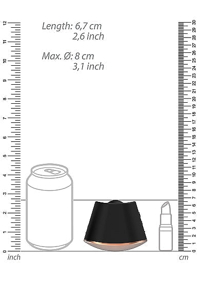 Elegance Dazzling Rotating &amp; Vibrating Clitoral Stimulator Black - Vibrators - The Rabbit Hole Life