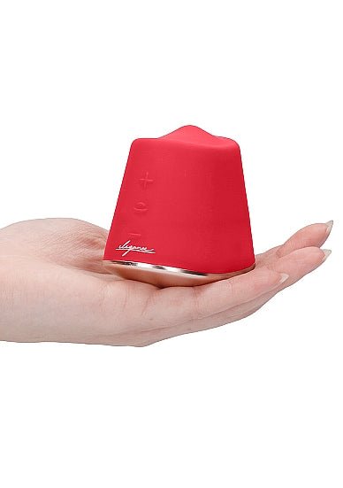 Elegance Dazzling Rotating &amp; Vibrating Clitoral Stimulator Red - Vibrators - The Rabbit Hole Life
