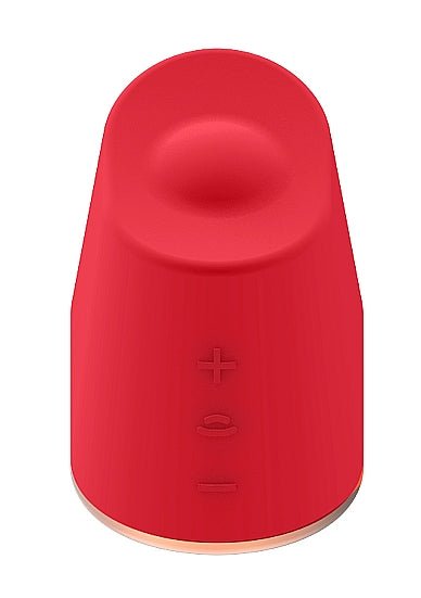 Elegance Dazzling Rotating &amp; Vibrating Clitoral Stimulator Red - Vibrators - The Rabbit Hole Life