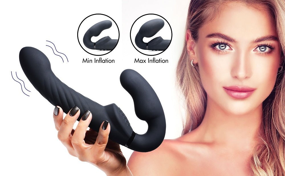 Ergo-Fit Twist Inflatable Vibrating Silicone Strapless Strap-on - strapless-strapon - The Rabbit Hole Life