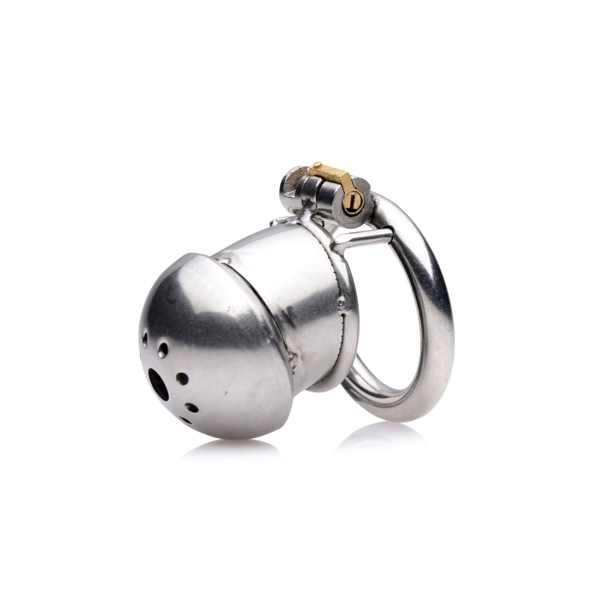 Exile Deluxe Locking Stainless Steel Confinement Cage - male-chastity - The Rabbit Hole Life