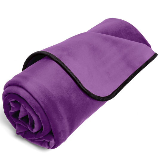 Fascinator Throw Aubergine Microvelvet - Mini - BDSM - The Rabbit Hole Life