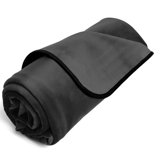 Fascinator Throw Black Microvelvet - Mini - BDSM - The Rabbit Hole Life