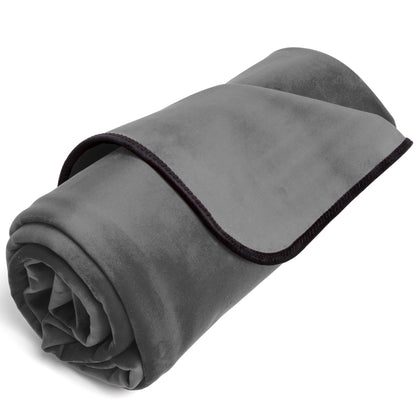 Fascinator Throw Grey Microvelvet - Regular Size - BDSM - The Rabbit Hole Life