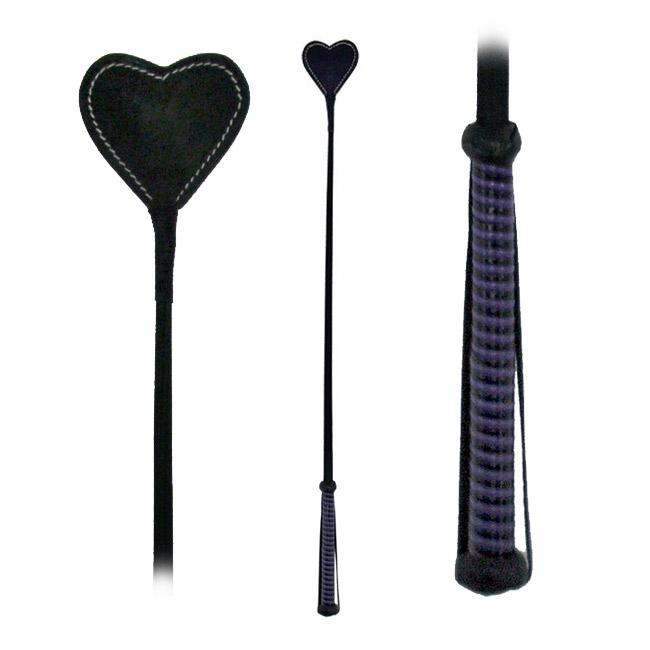 Fetissimo Riding Crop Heart Shaped Vegan Friendly Purple - BDSM - The Rabbit Hole Life