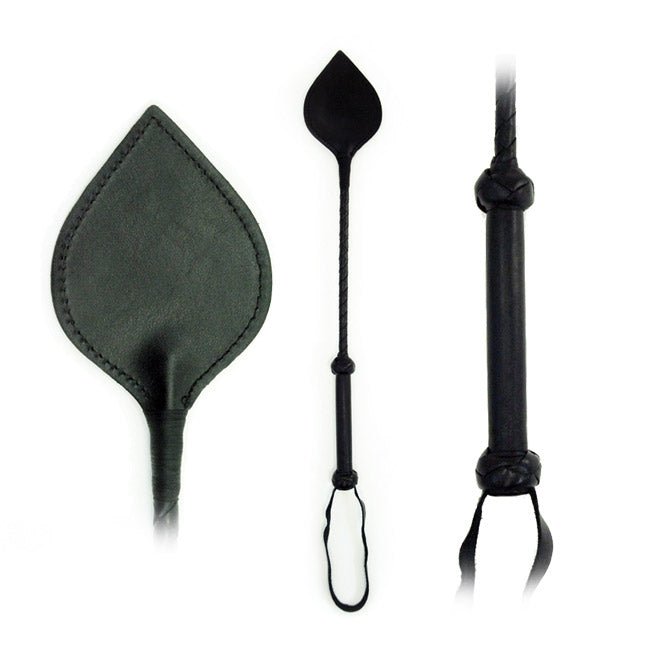 Fetissimo Riding Crop Spade Leather 18in - BDSM - The Rabbit Hole Life