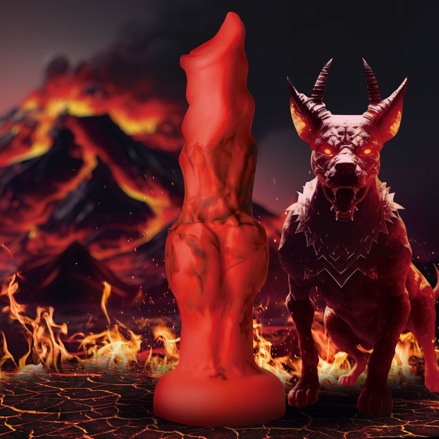 Fire Hound Silicone Dildo - Large - Dildos - The Rabbit Hole Life