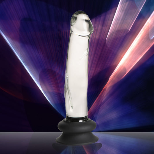 Glass Dildo with Silicone Base - 7.6 Inch - Dildos - The Rabbit Hole Life