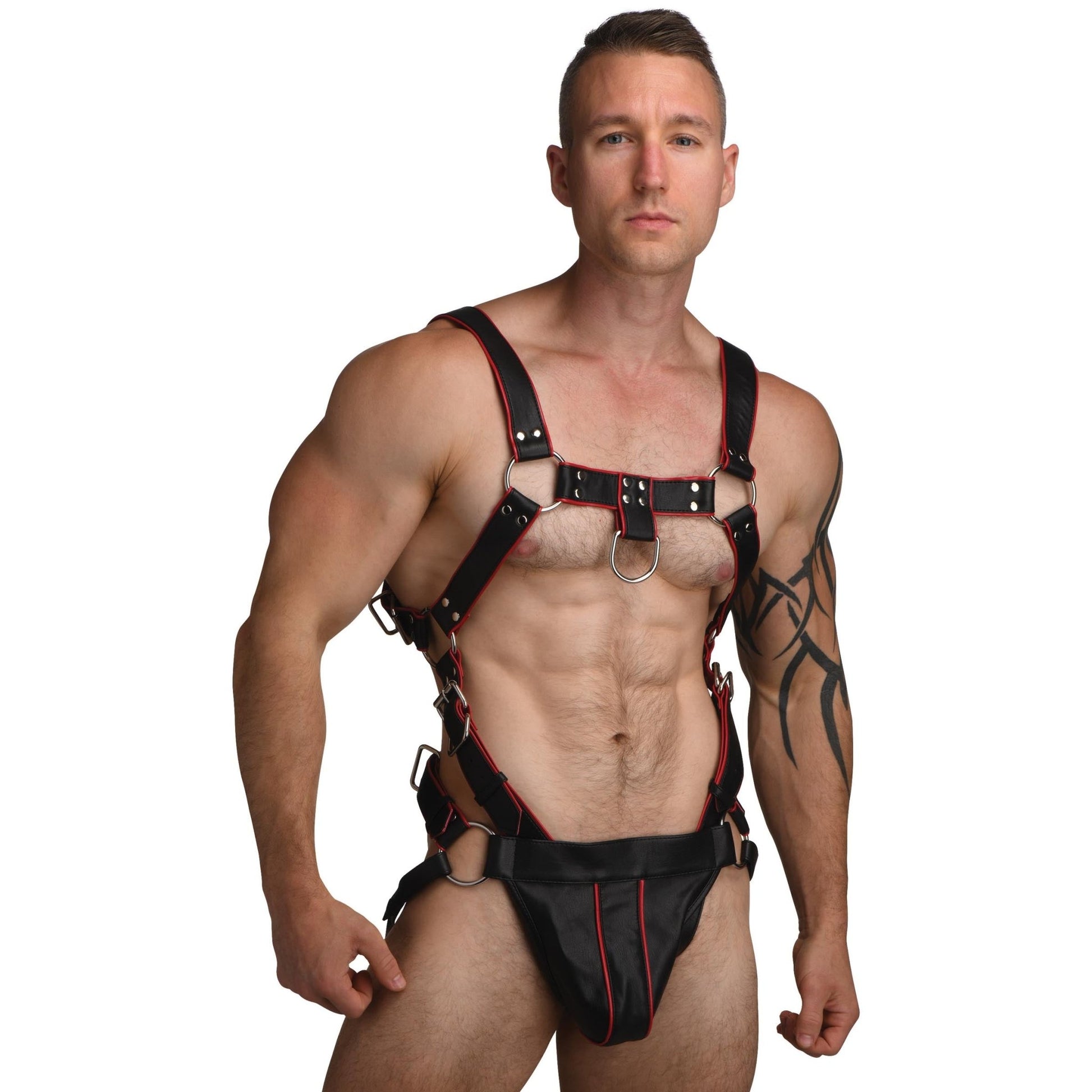 Heathen's Male Body Harness - L/XL - LeatherR - The Rabbit Hole Life