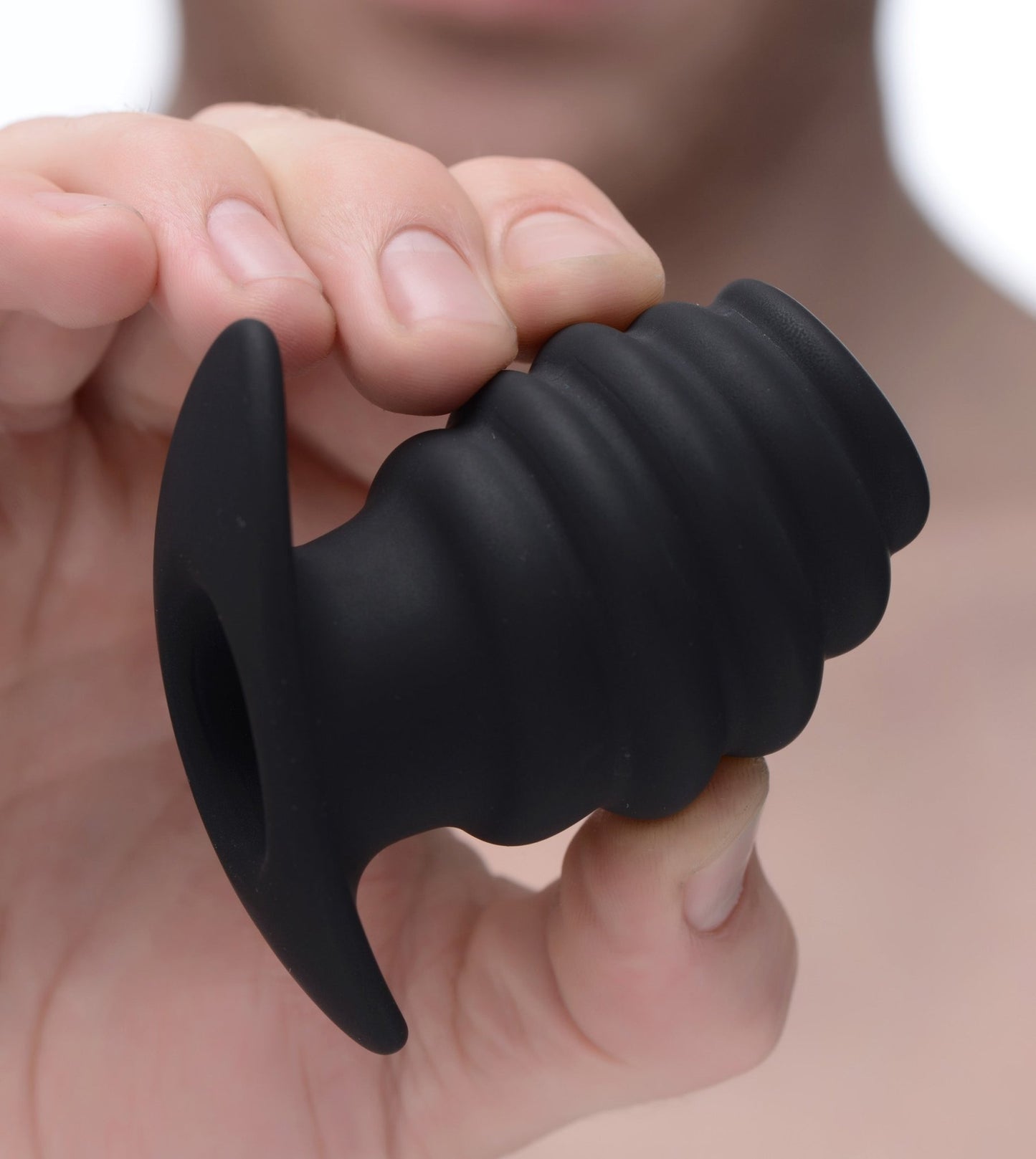 Hive Ass Tunnel Silicone Ribbed Hollow Anal Plug - Small - butt-plugs - The Rabbit Hole Life