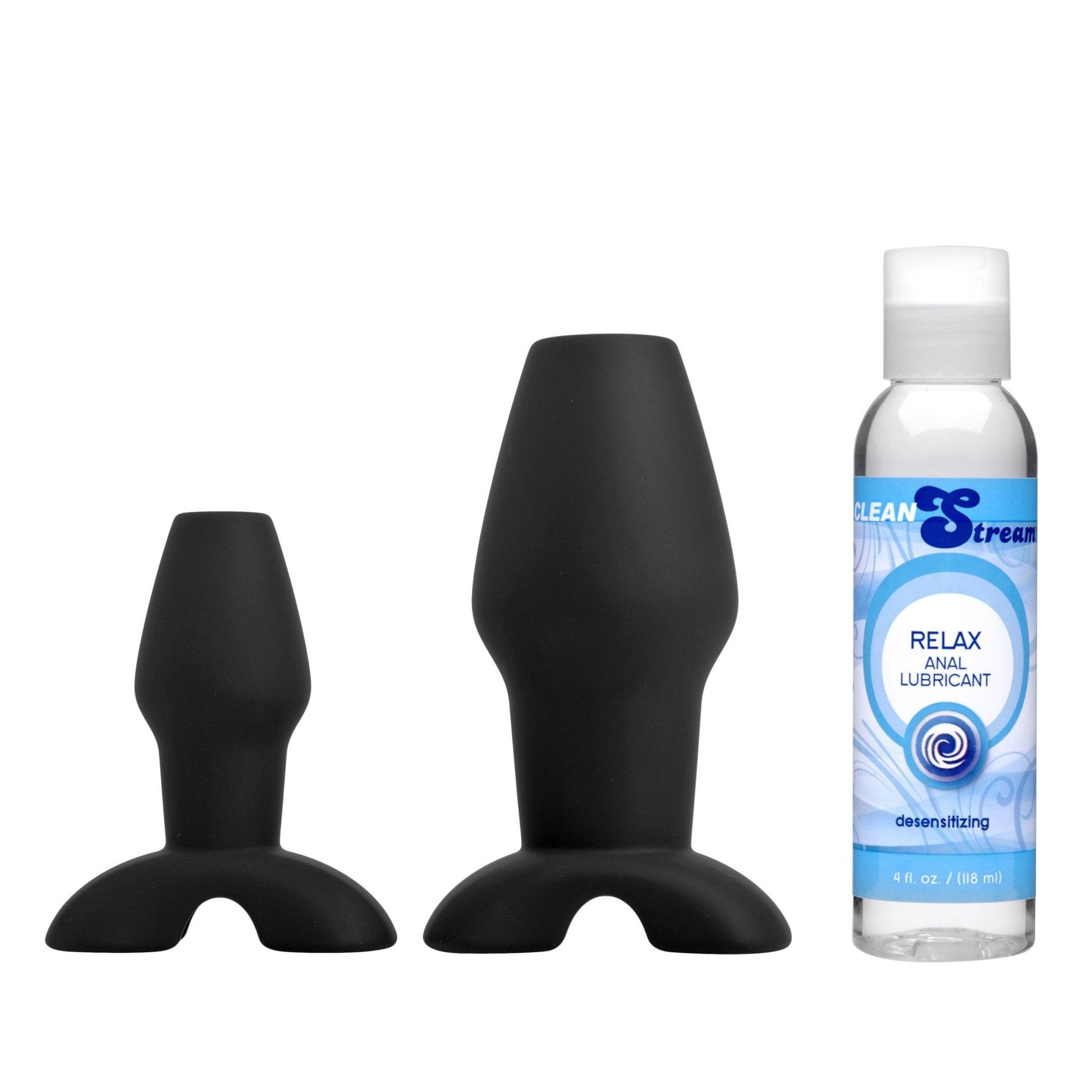 Hollow Anal Plug Trainer Set with Desensitizing Lube - Butt - The Rabbit Hole Life