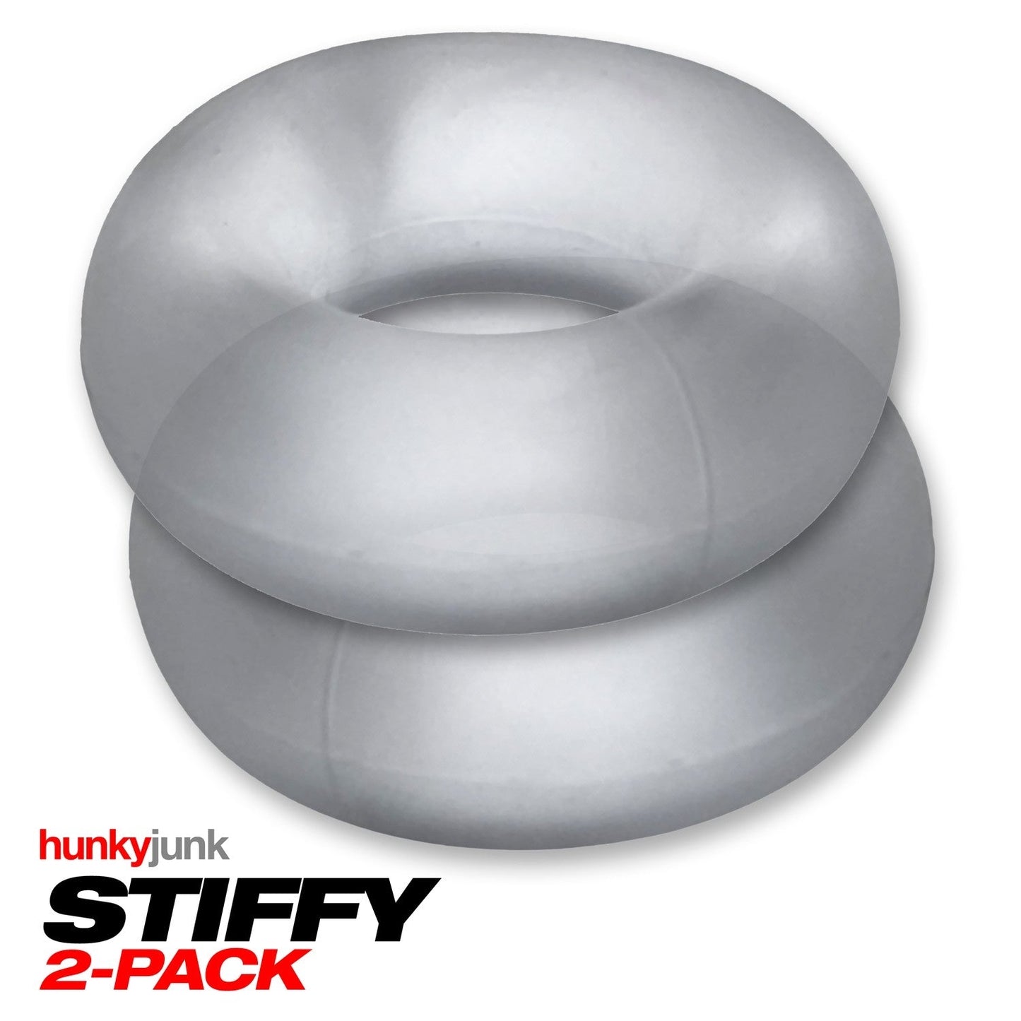 Hunkyjunk STIFFY 2-pack bulge cockrings - CLEAR ICE - For Him - The Rabbit Hole Life