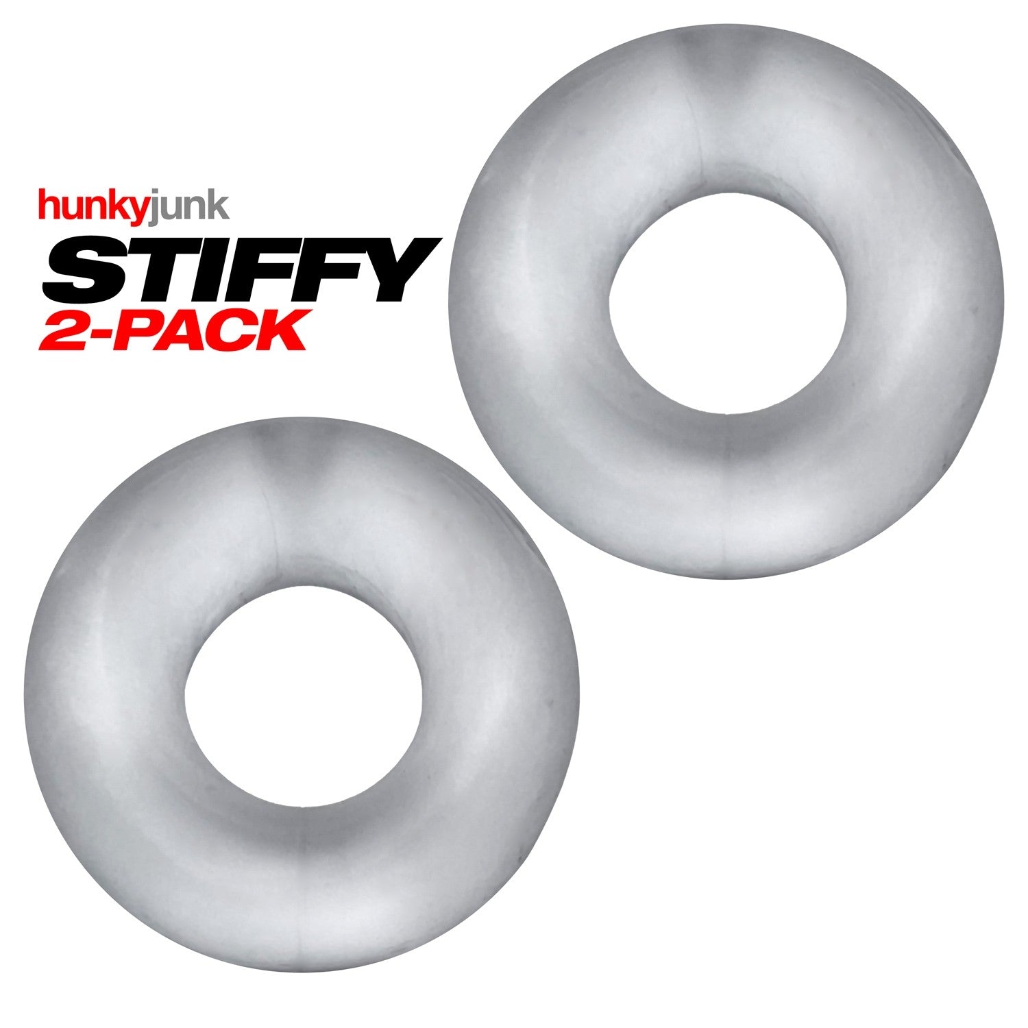 Hunkyjunk STIFFY 2-pack bulge cockrings - CLEAR ICE - For Him - The Rabbit Hole Life