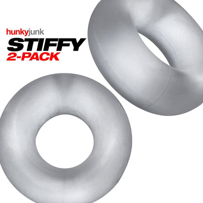 Hunkyjunk STIFFY 2-pack bulge cockrings - CLEAR ICE - For Him - The Rabbit Hole Life