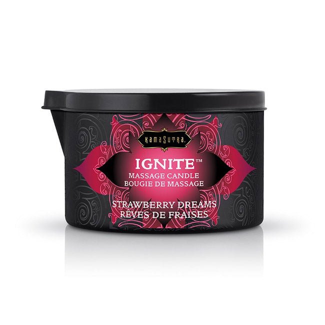 Ignite Massage Oil Candle Strawberry Dreams - Lubes - The Rabbit Hole Life