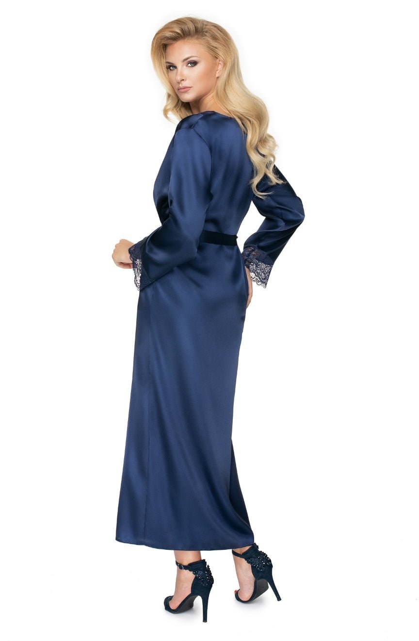 Irall Yoko Dressing Gown Navy Blue - The Rabbit Hole Life