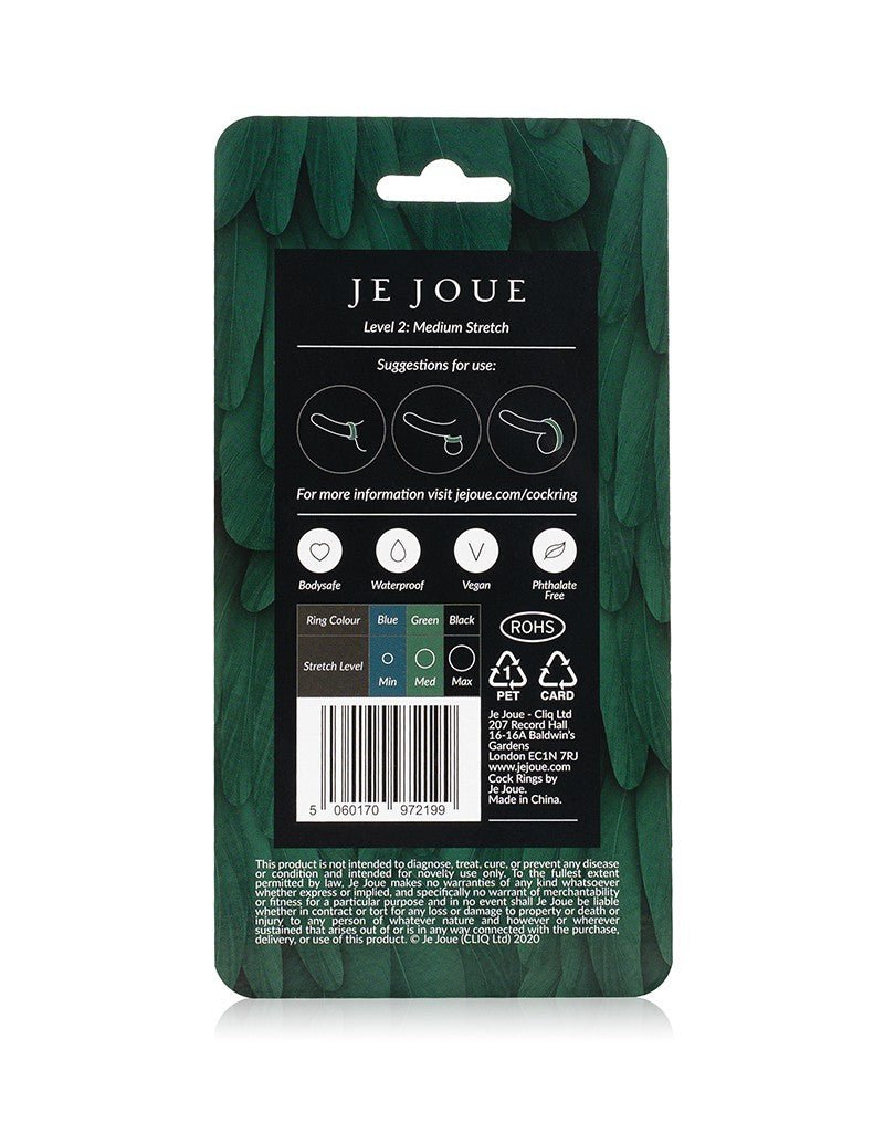 Je Joue - Green Silicone C-Ring - Medium Stretch - For Him - The Rabbit Hole Life