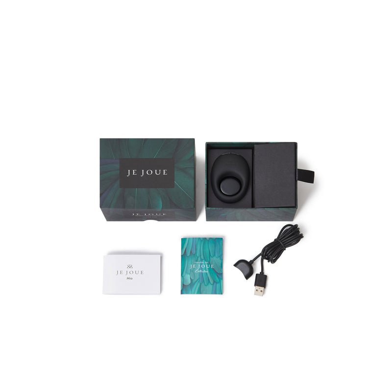 Je Joue Mio Vibrating Cock Ring Black - For Him - The Rabbit Hole Life