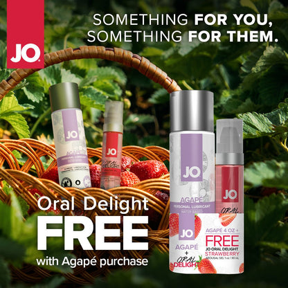 JO Agape 4oz + GWP JO Oral Delight Strawberry Arousal Gel 1oz - Lubes - The Rabbit Hole Life